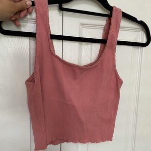 Short Pink Tank Top/Crop Top